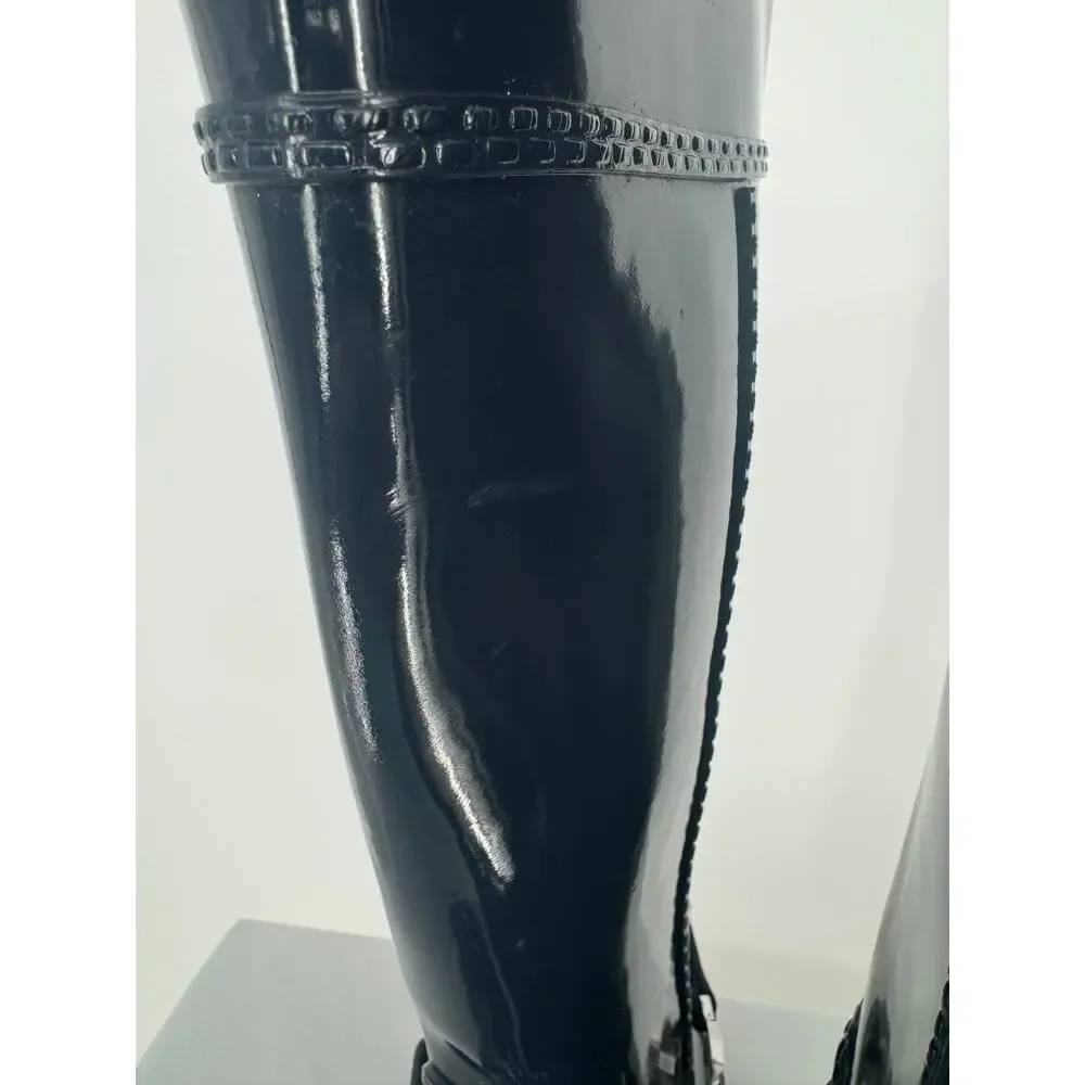 Michael Kors Fulton Harness Rain Blue Boots  Women Size 6